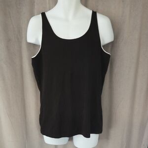 Ellen Tracy XXL Black Fitted Tank Top